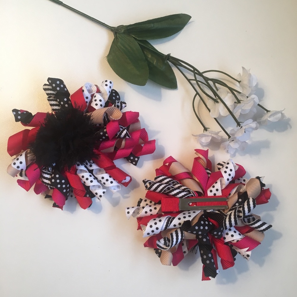 Girls korker bows. Bright colors with puff.